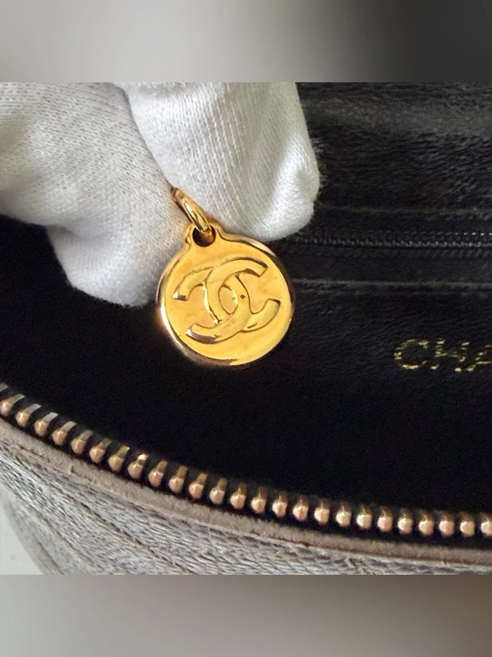 CHANEL Vintage Black Quilted Caviar Leather Waist Belt Bag | Gold Hardware